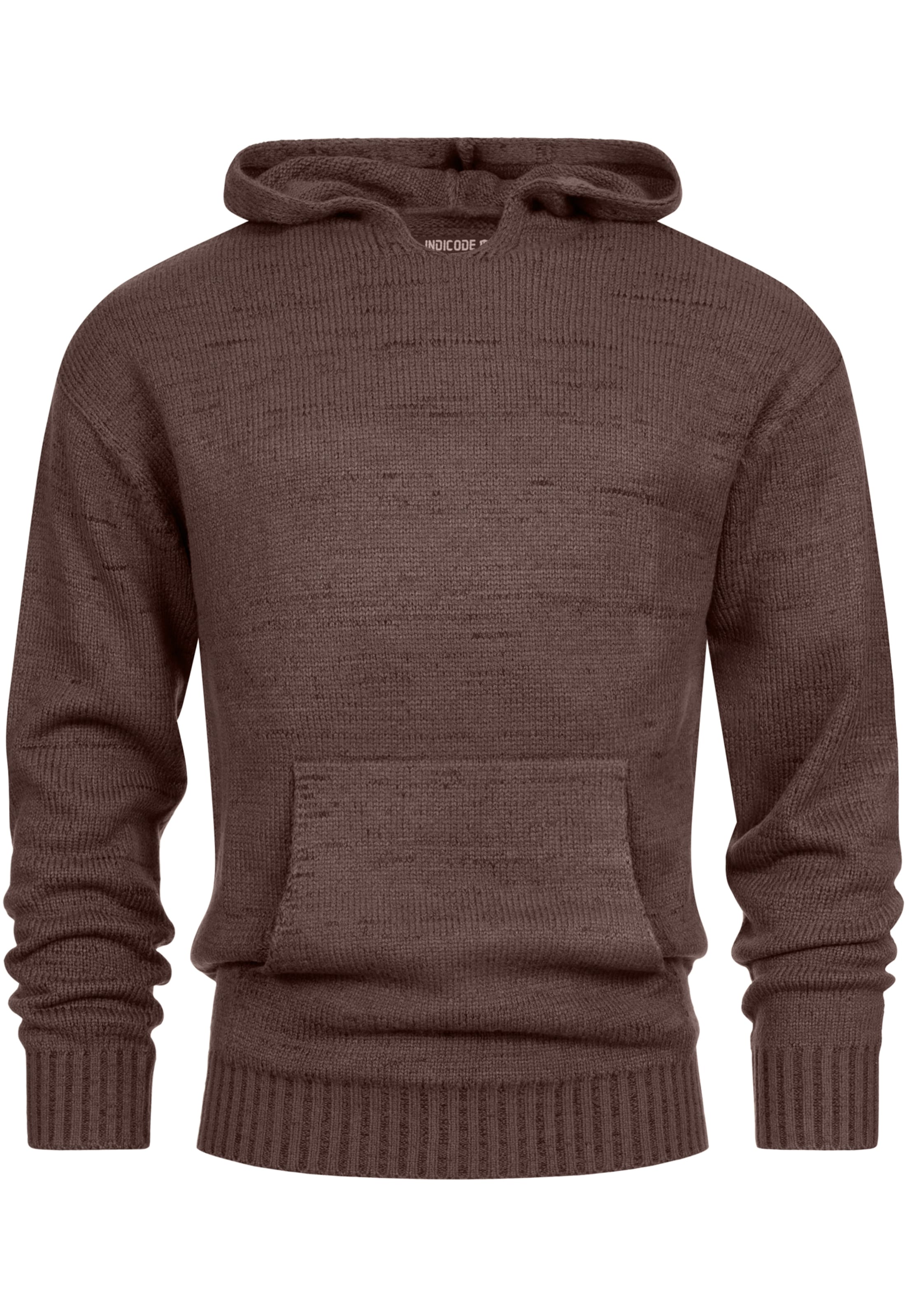 INDICODE JEANS Pullover 'Ledger' in Braun: Vorderseite