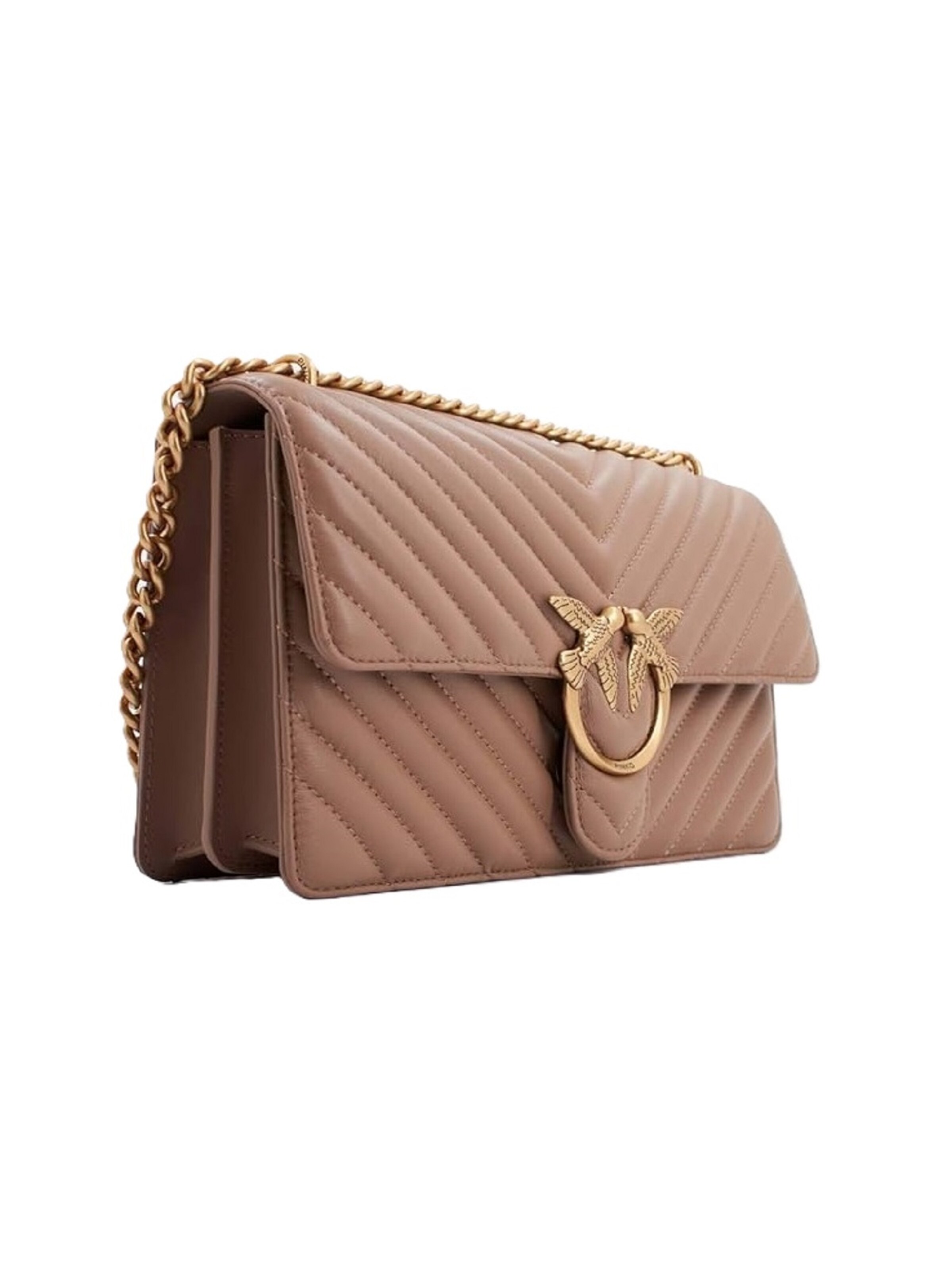 Borsa a spalla '100941 A0GK' di PINKO in beige