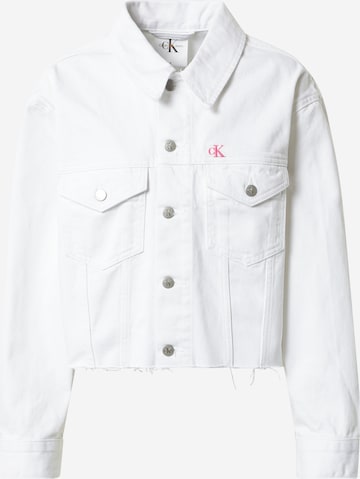 balts Calvin Klein Jeans Starpsezonu jaka: no priekšpuses