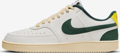 Sportbačiai be auliuko 'Court Vision' iš Nike Sportswear, spalva – geltona / tamsiai žalia / balta, Prekių apžvalga