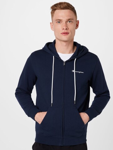 Champion Authentic Athletic Apparel Sweatjacke in Blau: predná strana