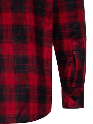 King Kerosin Regular fit Button Up Shirt in Red