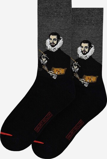 MuseARTa Socken in dunkelgrau / weiß, Produktansicht