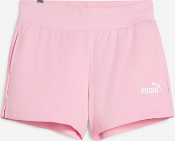 PUMA Normalny krój Spodnie sportowe 'ESS 4' w kolorze różowy: przód