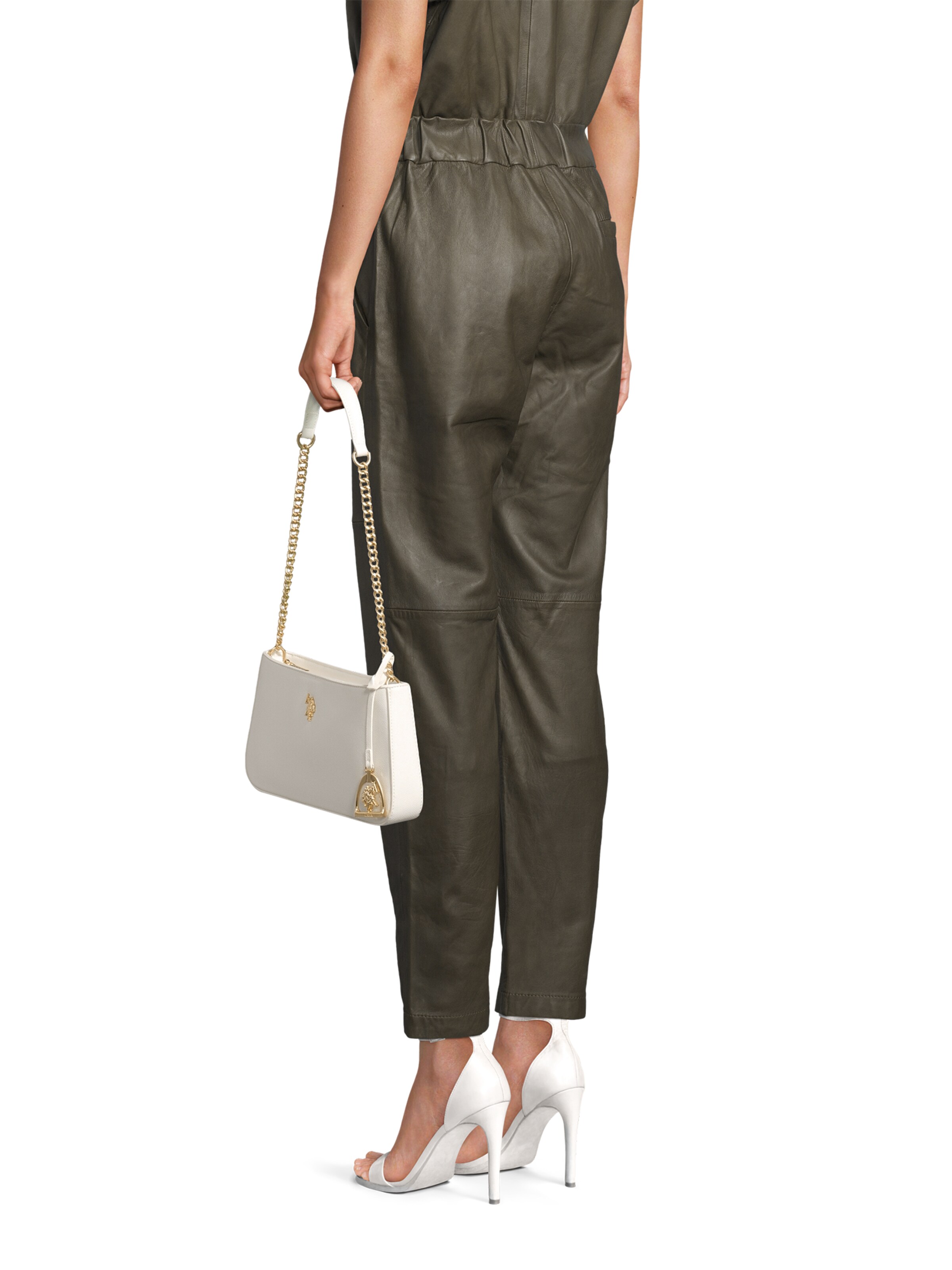 U.S. POLO ASSN. Torba na ramię 'Jones' w kolorze biały: przód