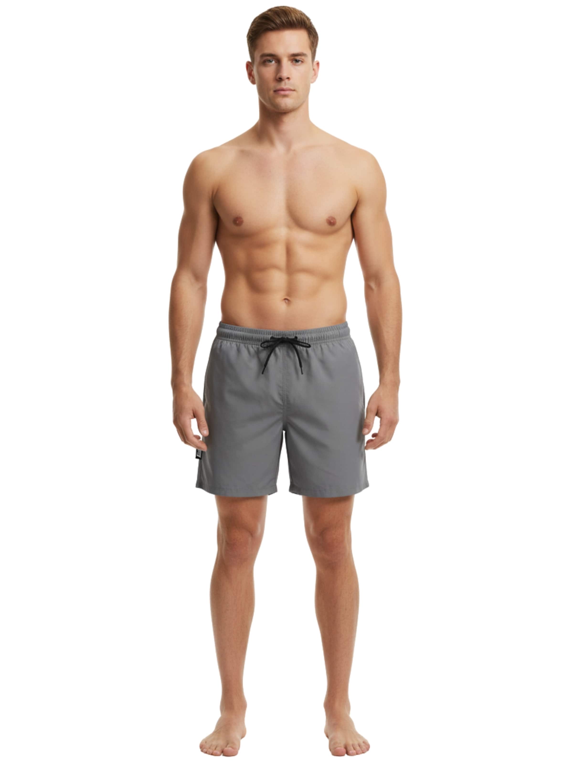 Luvanni Badeshorts 'Badehose Style 5 Boardshorts recyceltes Material'‌ in Grau