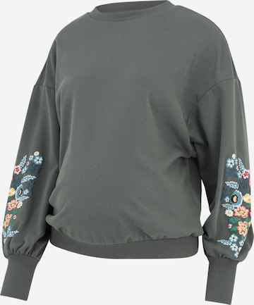Sweat-shirt 'OLMBROOKE' Only Maternity en vert : devant