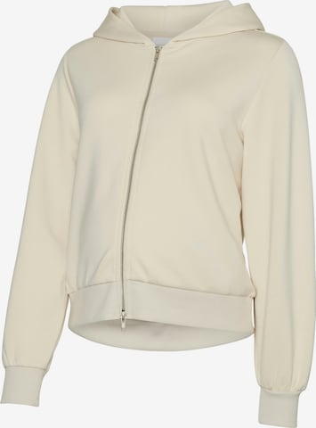MAMALICIOUS Collegetakki 'MLZALA' värissä beige: etupuoli