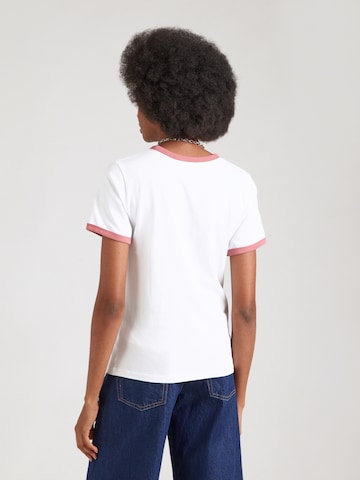 WRANGLER Shirt 'RINGER' in White: back