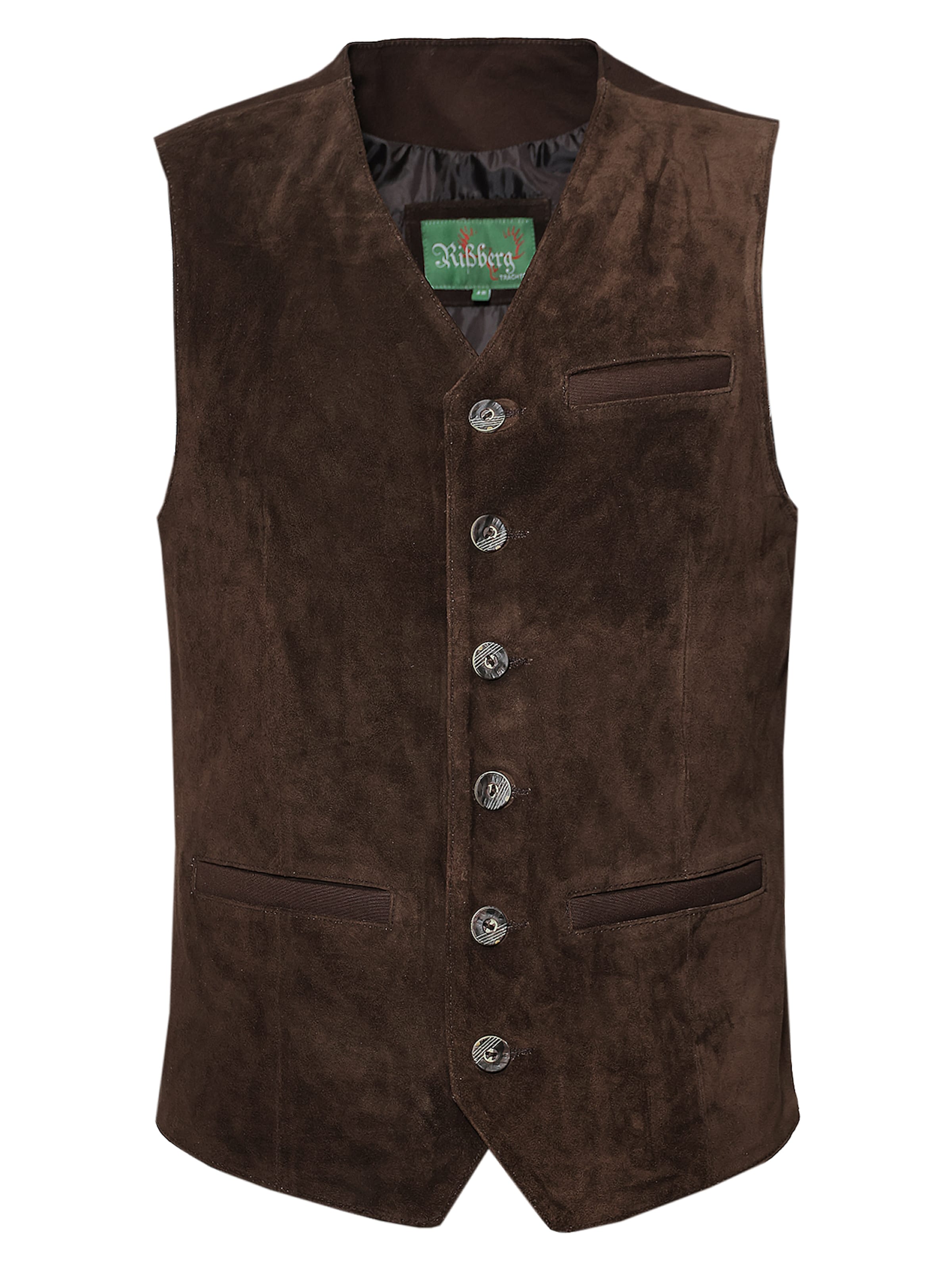 Rißberg Weste in Braun: Vorderseite