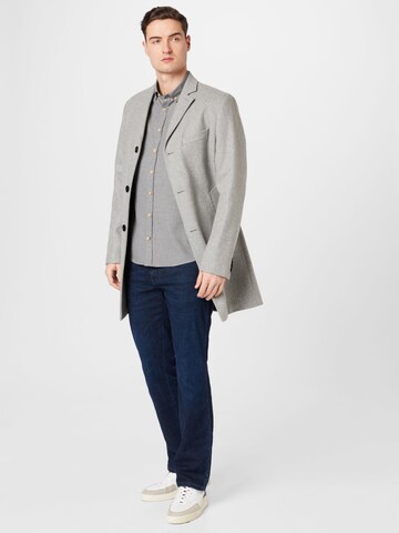 Kronstadt Slim Fit Hemd 'Dean' in Grau