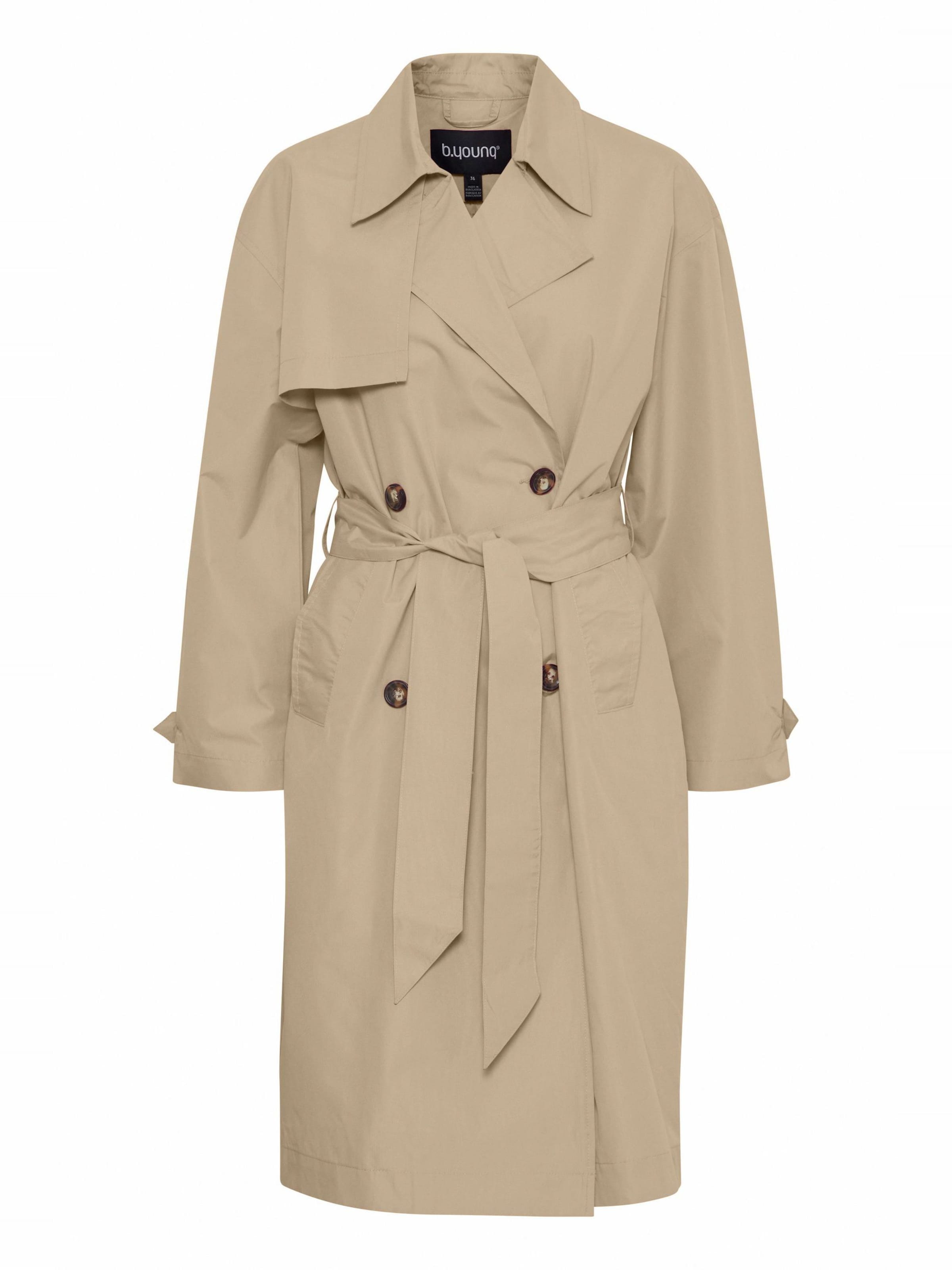 Manteau mi-saison 'Calea' b.young en beige : devant