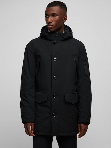 HECHTER PARIS Between-Seasons Parka in Black: front