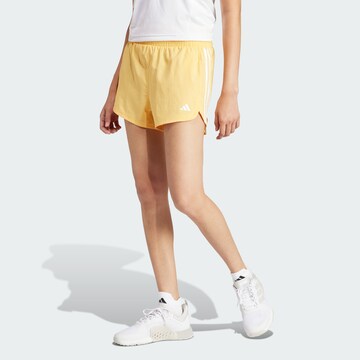 ADIDAS PERFORMANCE Loose fit Workout Pants 'Pacer' in Yellow: front