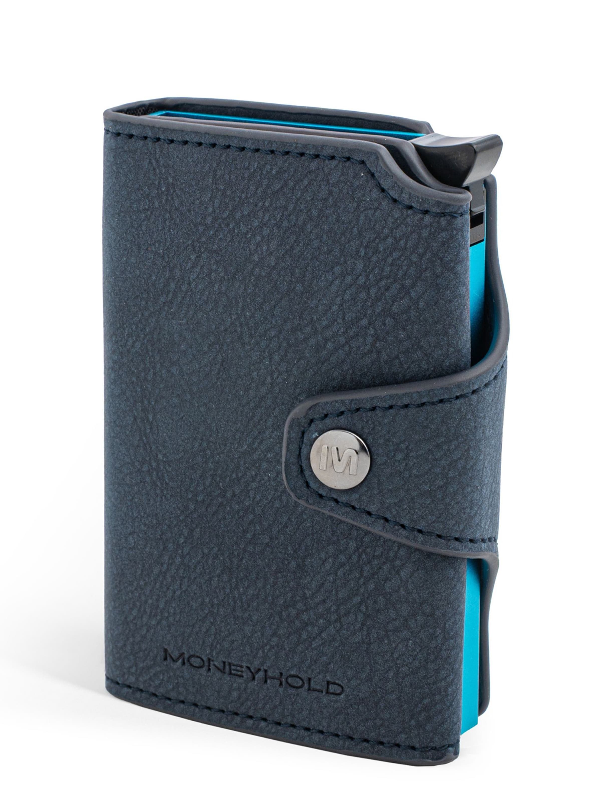 Portamonete di Moneyhold in blu: frontale