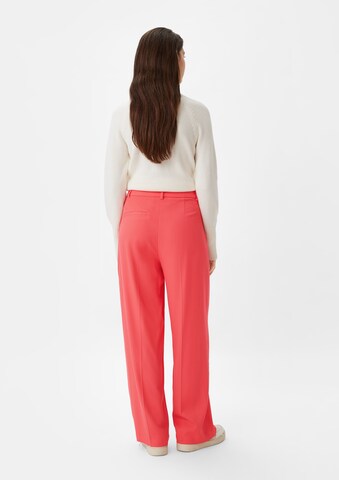 comma casual identity Wide leg Pleated Pants in Red: back