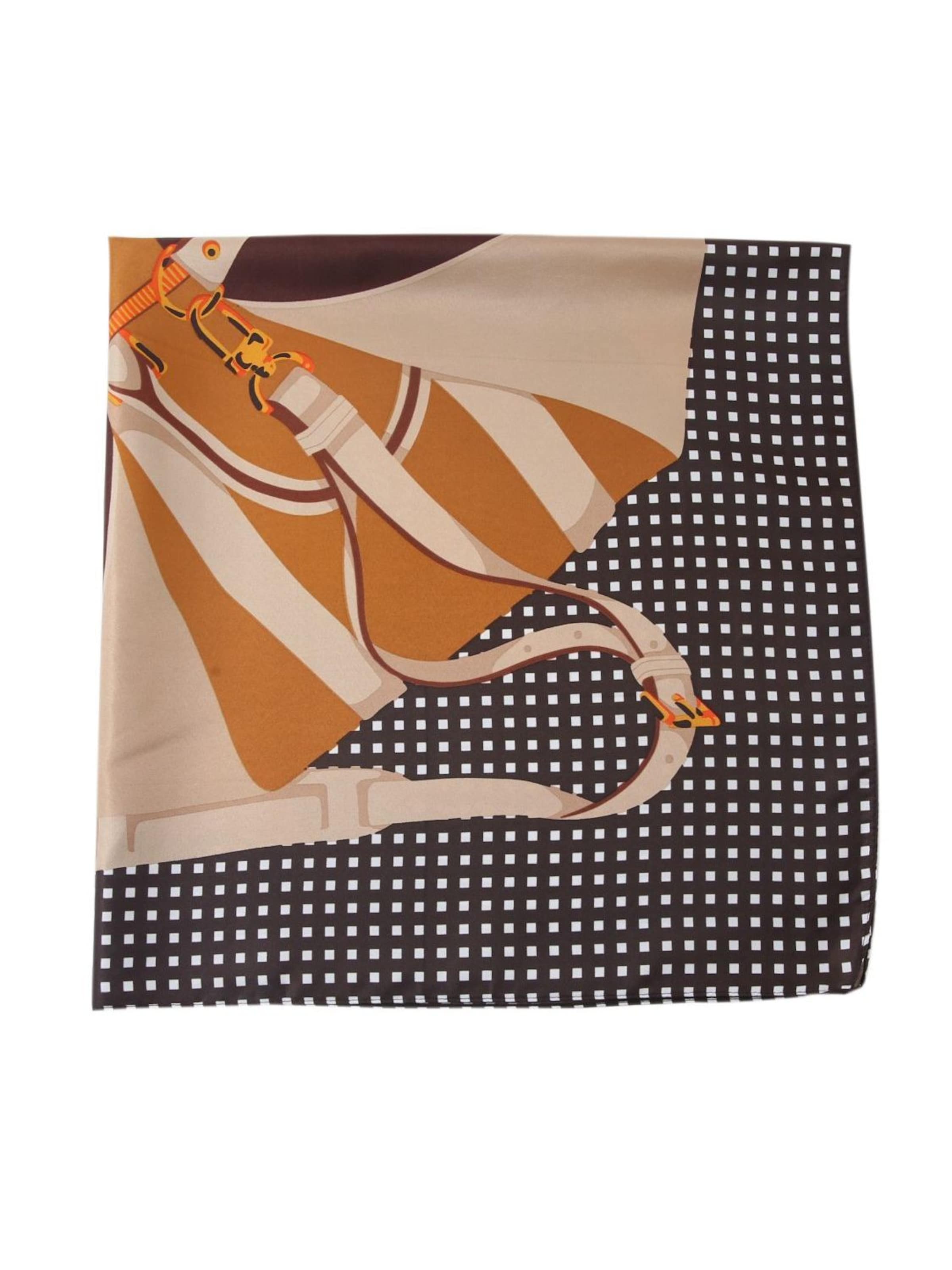 Écharpe 'Grand carré de Soie Selling Zoé' alberto cabale en marron