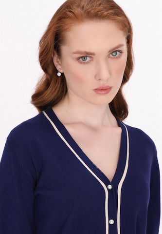 DreiMaster Klassik Gebreid vest in Blauw