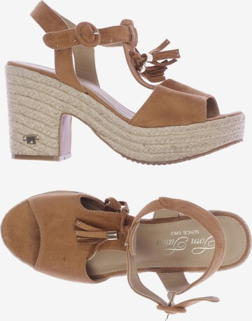 TOM TAILOR Sandals & High-Heeled Sandals in 40 in Brown: front