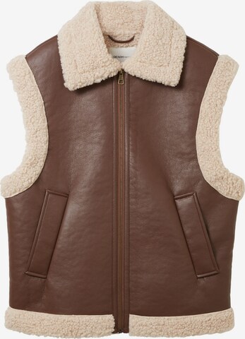 TOM TAILOR DENIM Bodywarmer in Bruin: voorkant