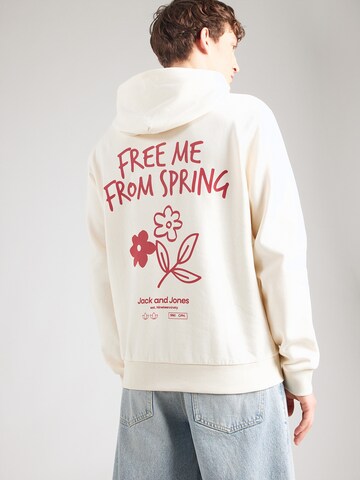 Felpa 'JOROBJECT' di JACK & JONES in bianco: frontale