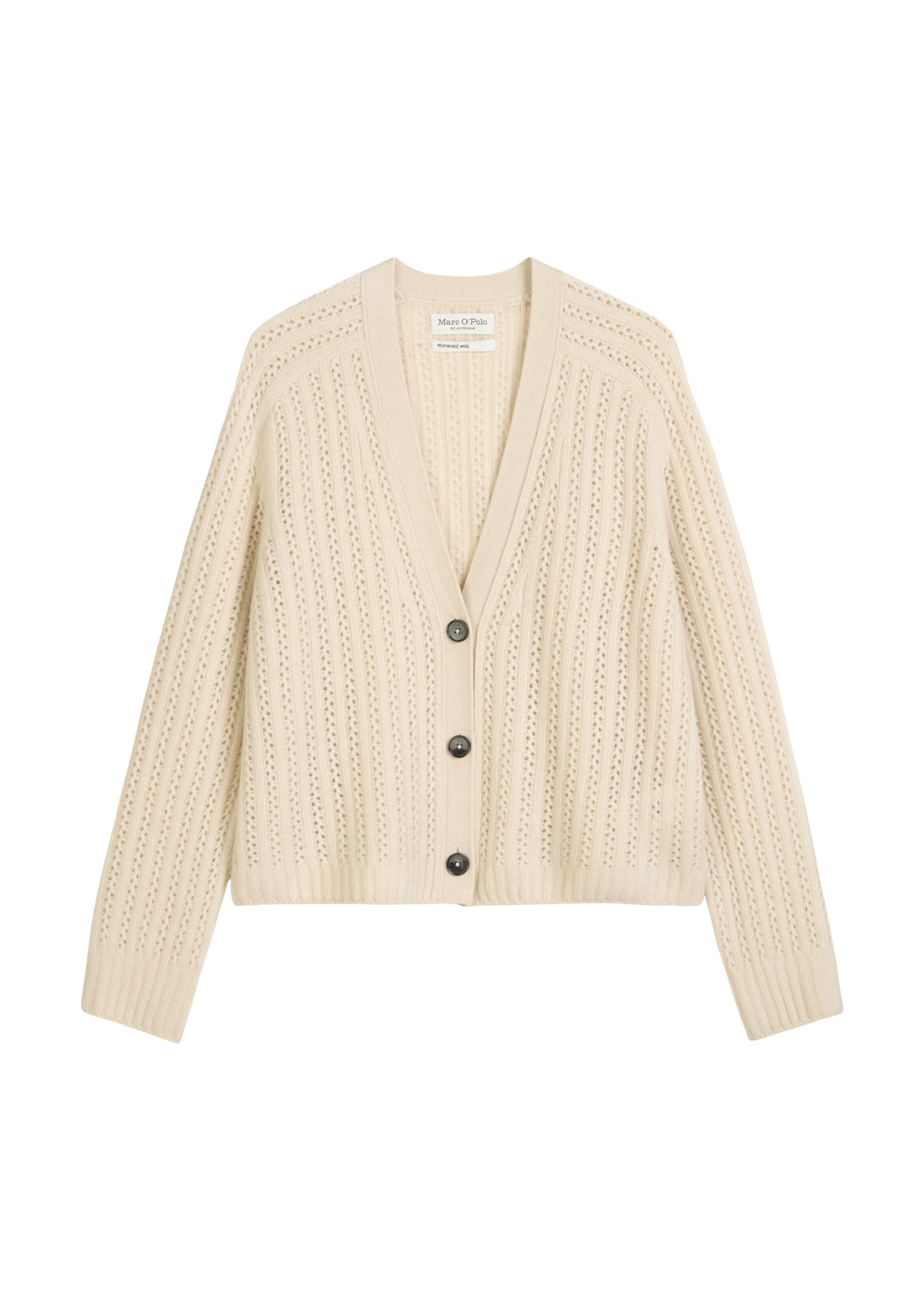 Marc O'Polo Knit cardigan in Beige: front