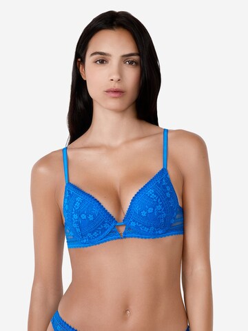 ETAM Push-up Bra 'Aura' in Blue: front