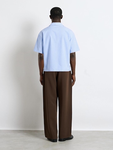 Burocs Comfort fit Button Up Shirt in Blue