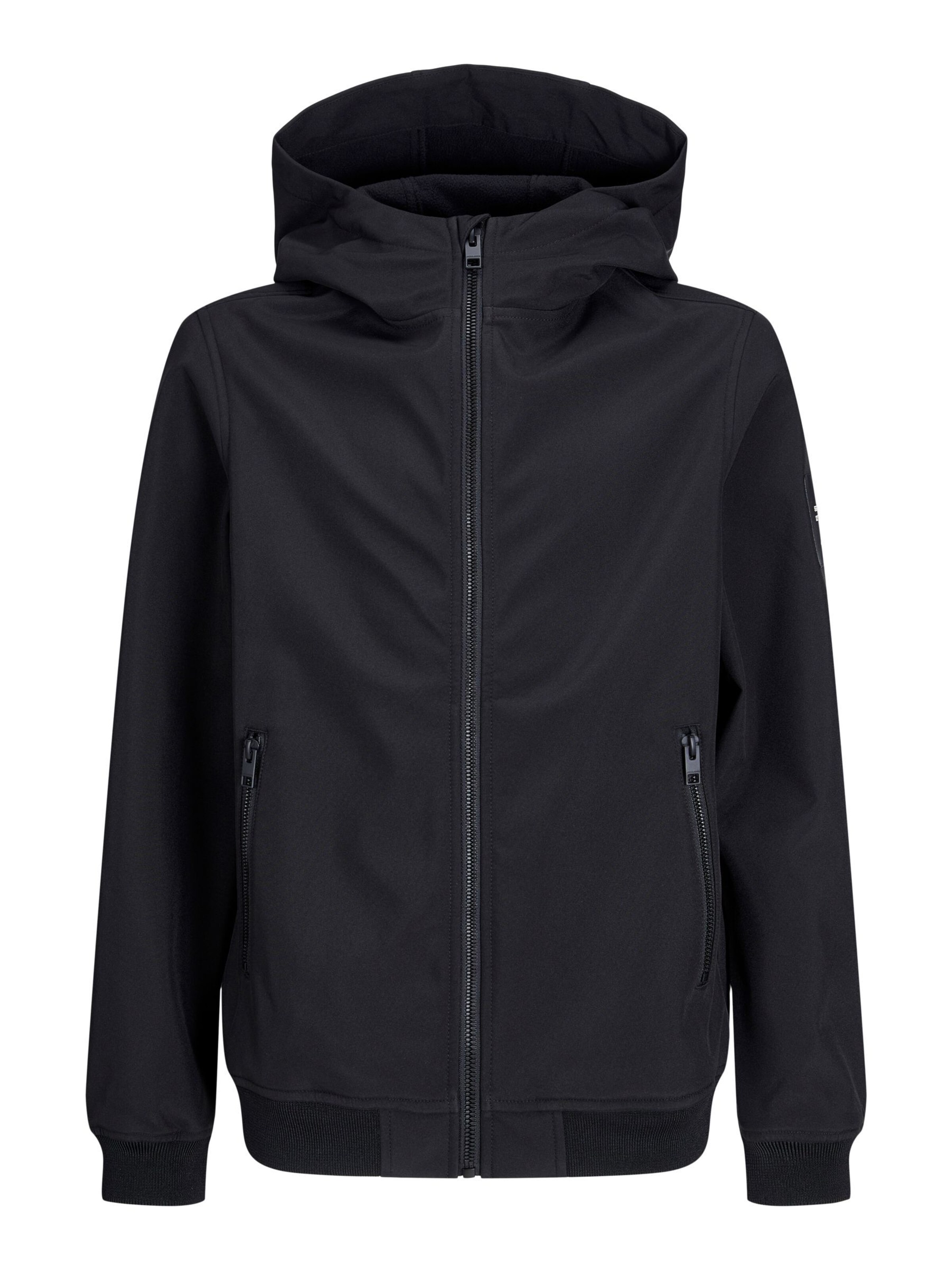 Jack & Jones Junior - Chaqueta funcional en negro: frente