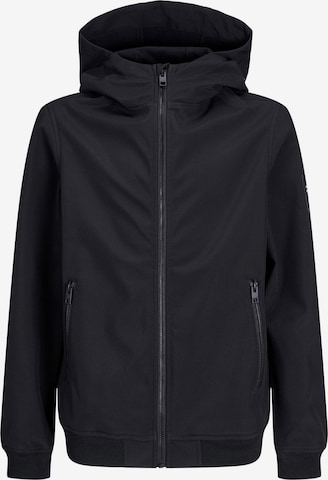 Jack & Jones Junior - Chaqueta funcional en negro: frente