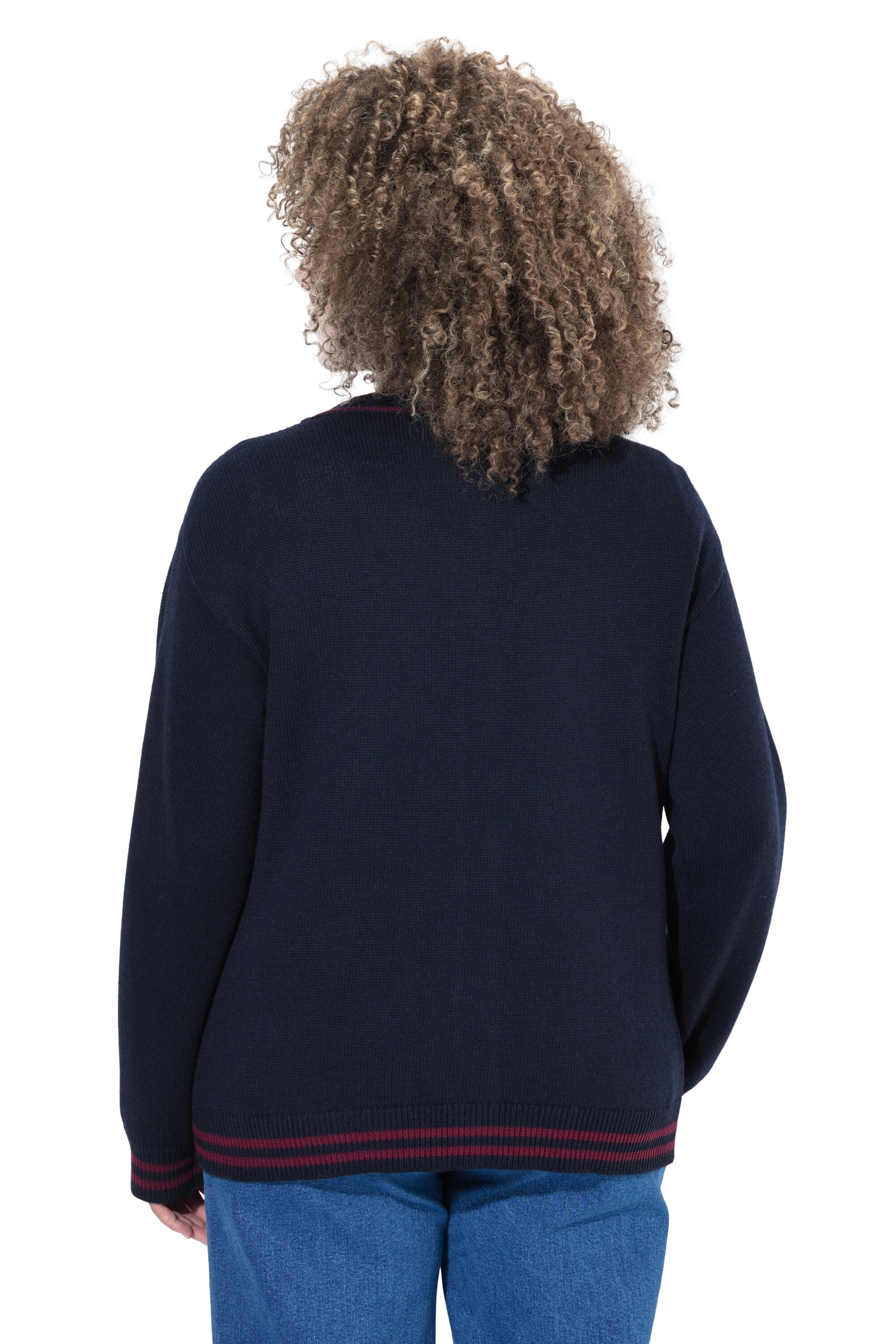 Ulla Popken Strickjacke in Blau