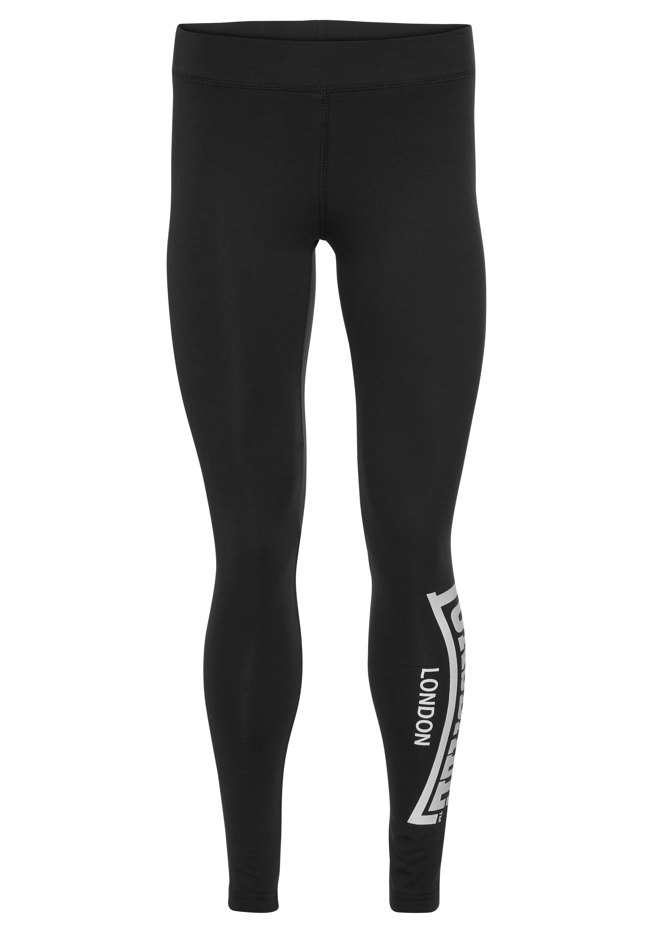 LONSDALE Skinny Leggings in Black: front