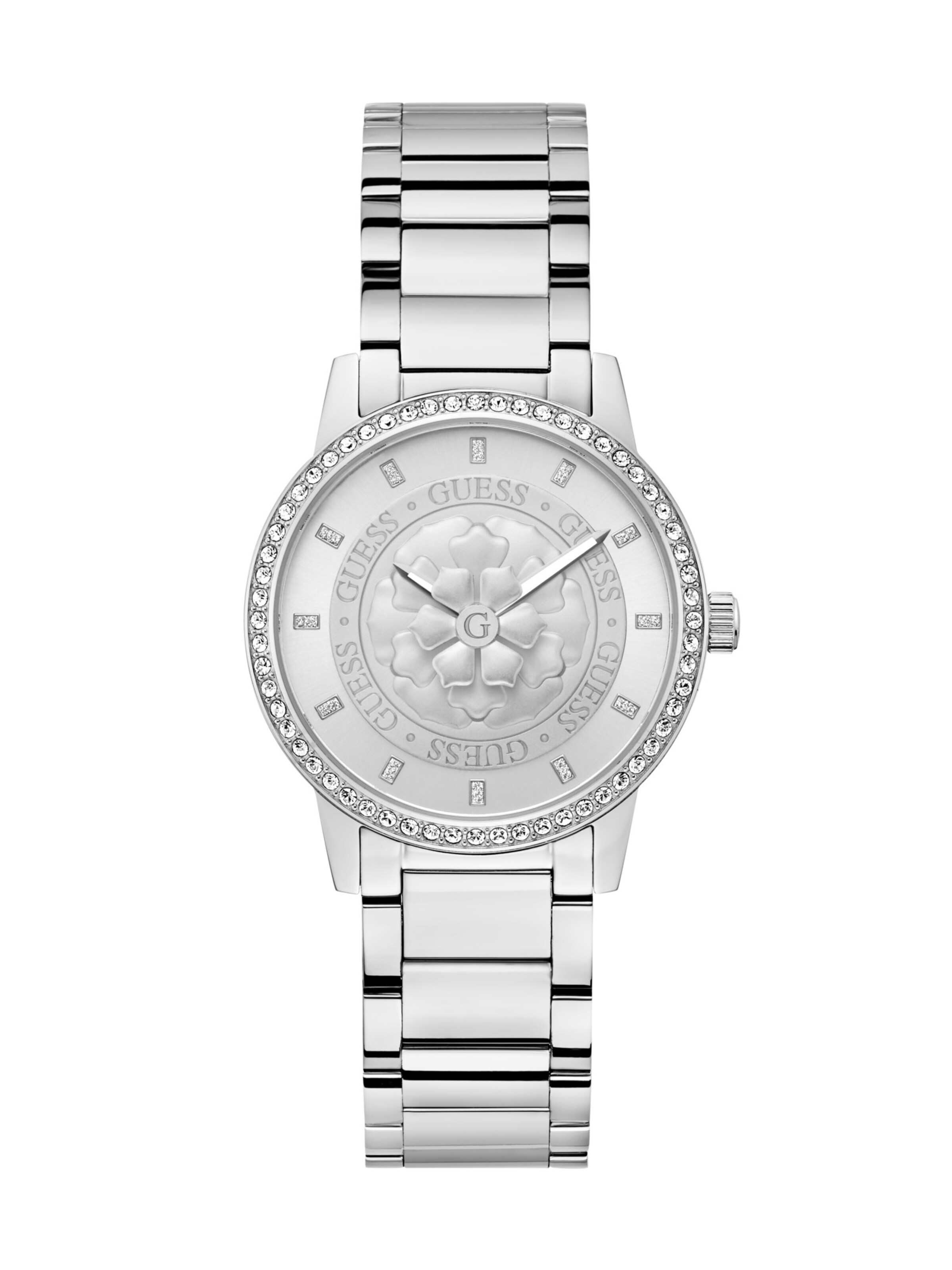 GUESS Analog Watch 'Petal' in Silver: front