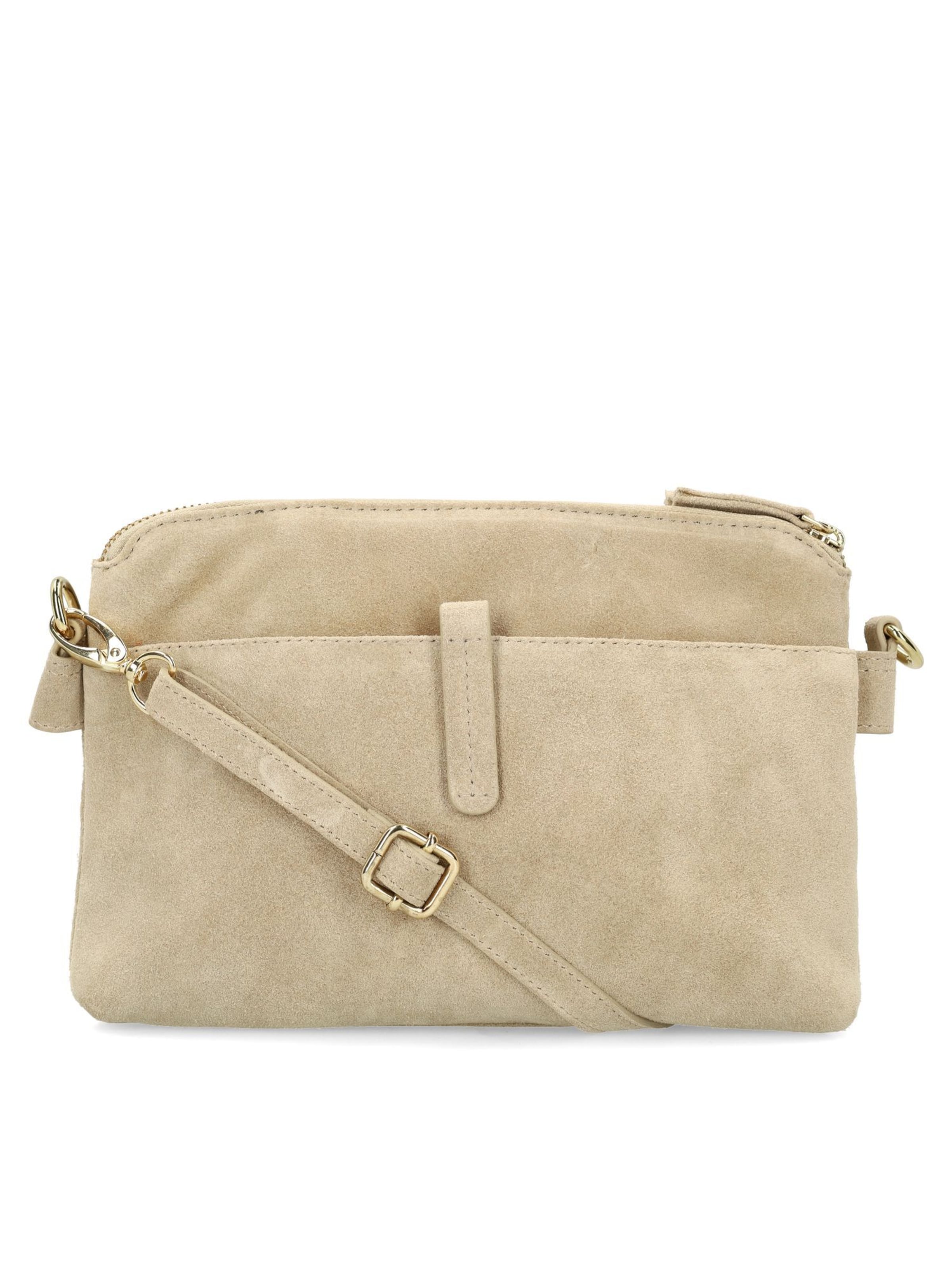 MANFIELD Schoudertas in Beige: voorkant
