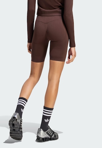 ADIDAS ORIGINALS Skinny Shorts 'ESSENTIALS' in Braun