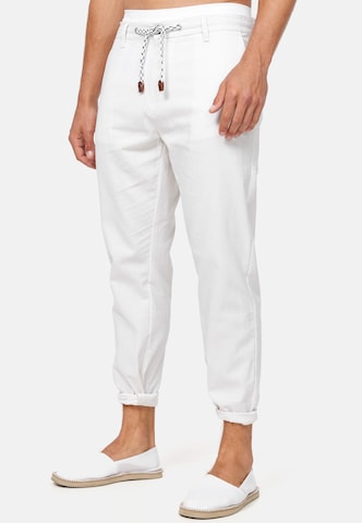 Regular Pantalon 'Veneto' INDICODE JEANS en blanc