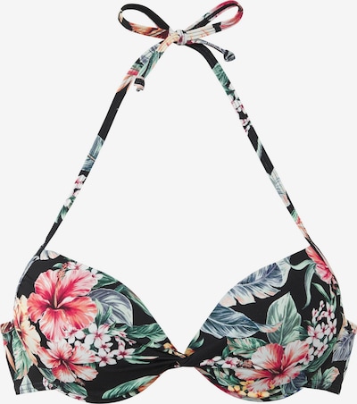 LASCANA Bikini gornji dio u zelena / crvena / crna, Pregled proizvoda