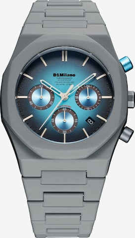 D1 Milano Analoguhr in Blau: Vorderseite