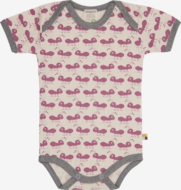 loud + proud Strampler/Body 'Ameisen' in Lila: Vorderseite