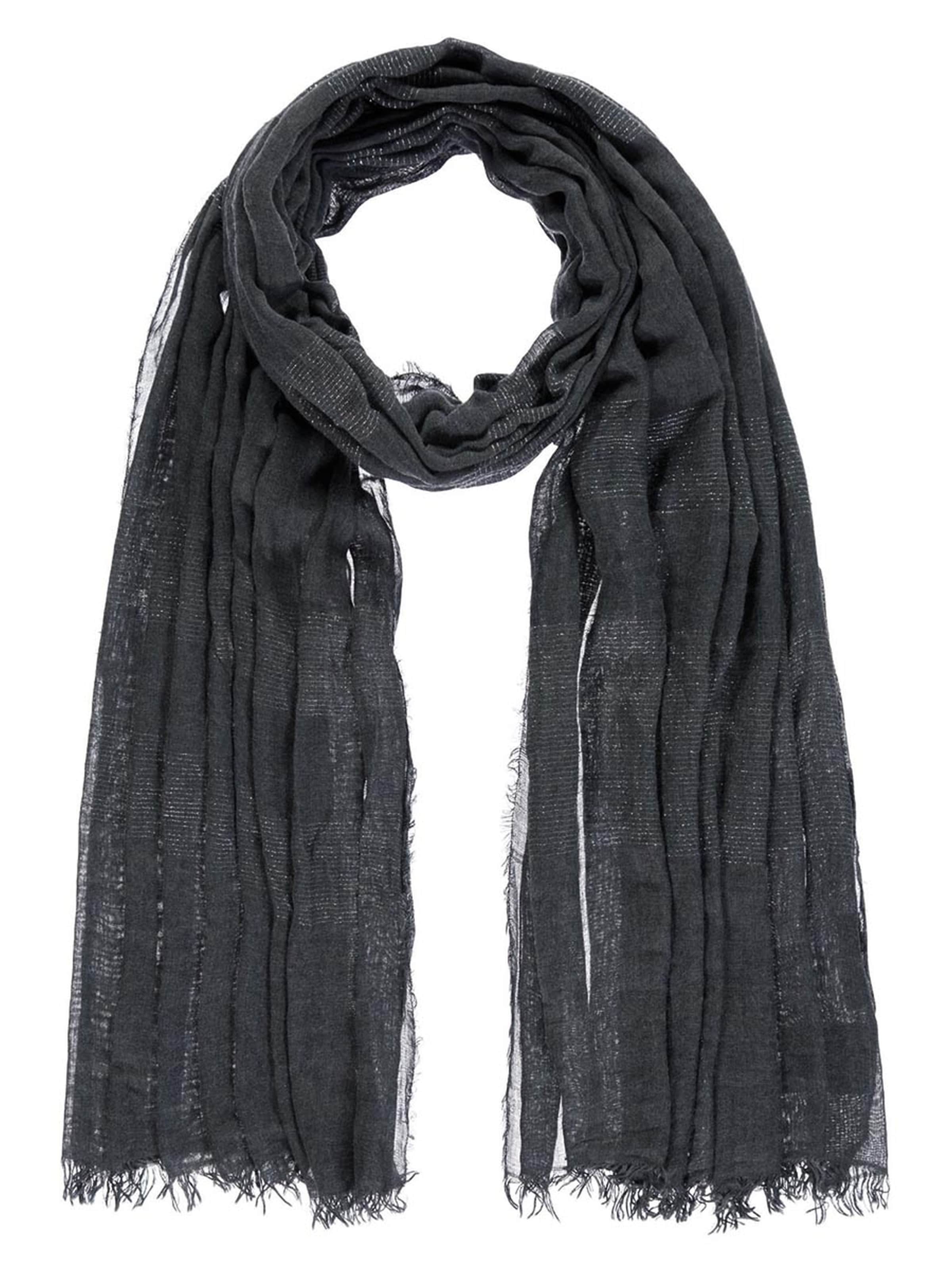 Passigatti Tuch 'Schal m. Silber-Lurexeffekten'‌‌‌ in Schwarz: Vorderseite