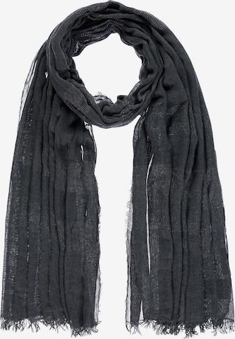 Passigatti Wrap 'Schal m. Silber-Lurexeffekten' in Black: front