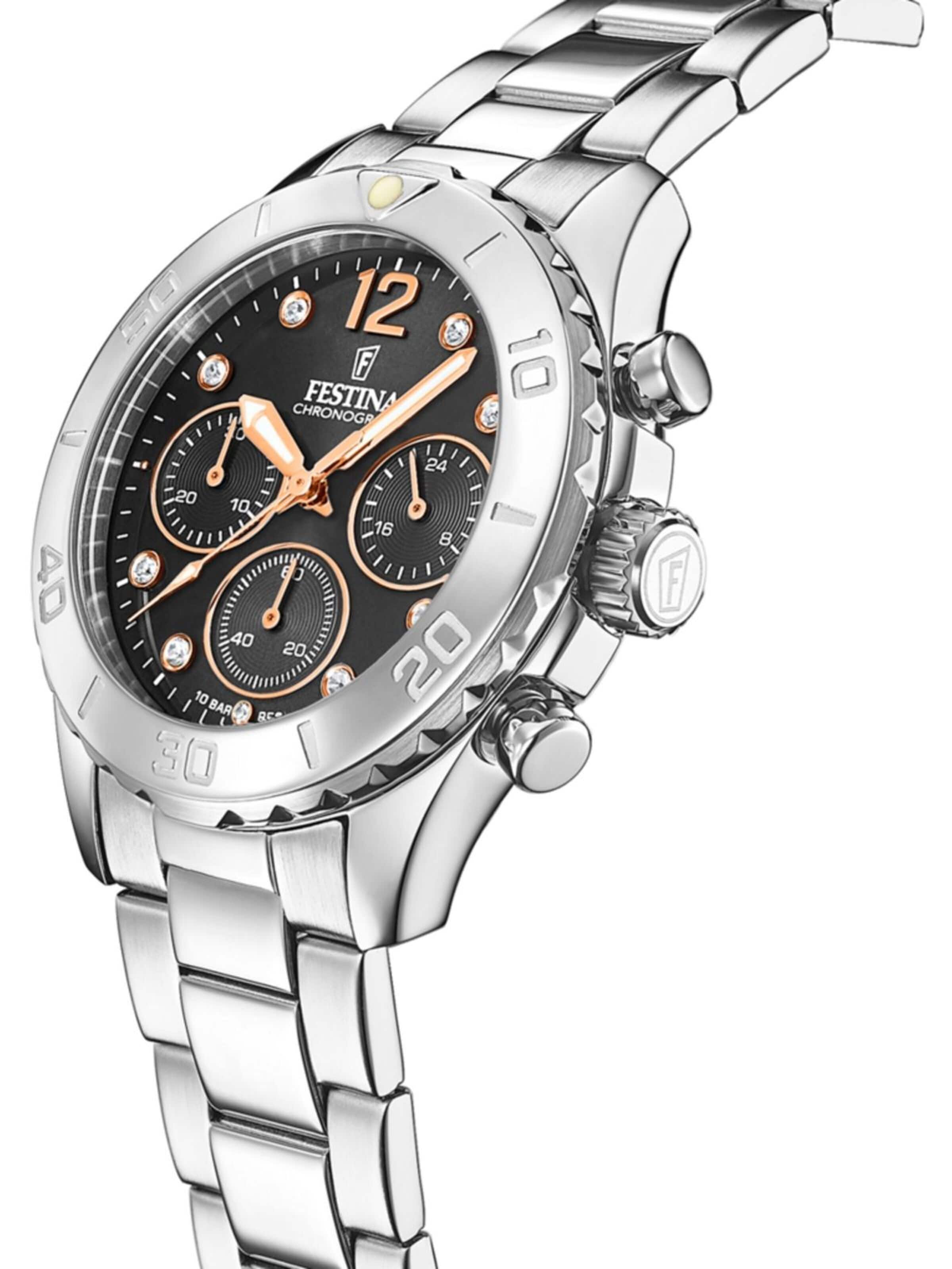 FESTINA Analogové hodinky 'Chronograph Boyfriend' – černá