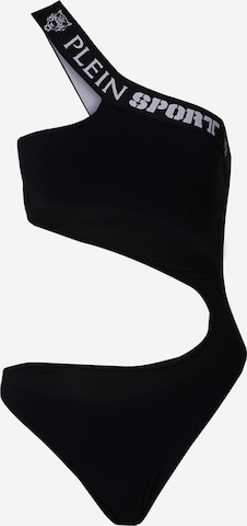 Plein Sport Bandeau Swimsuit in Black: front