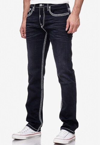 Rusty Neal Regular Jeans 'LEVIN 7' in Zwart