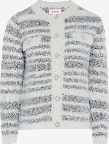 aleva Knit Cardigan in White: front