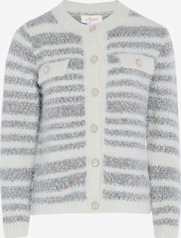 aleva Knit Cardigan in White: front