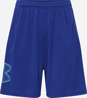 UNDER ARMOUR Workout Pants in Blue: front