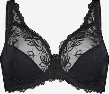 HunkemöllerT-shirt Grudnjak 'Diva' - crna boja: prednji dio