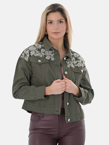 LEAFLETIC Winter jacket 'Leafletic Women’s Denim Jacket' in Green