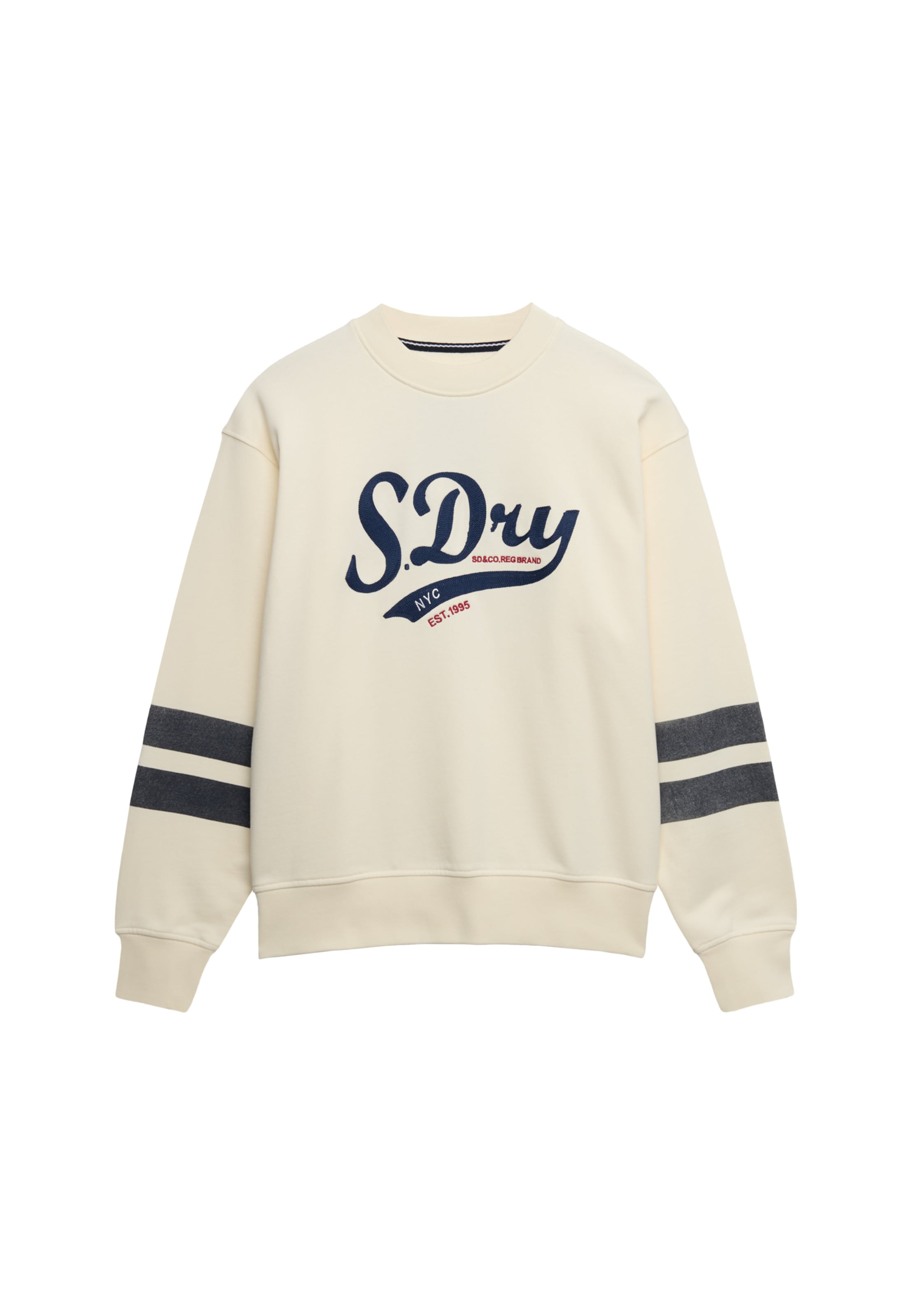 Superdry & Co Sweatshirt 'Varsity' in Beige: front
